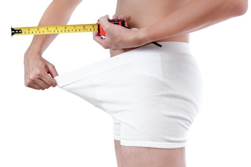 măsurarea penisului înainte de exercițiile de mărire